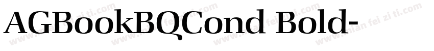 AGBookBQCond Bold字体转换